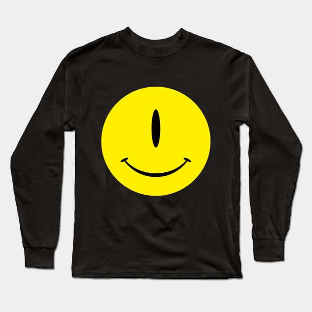 Happy Cyclops Long Sleeve T-Shirt by numbskull247